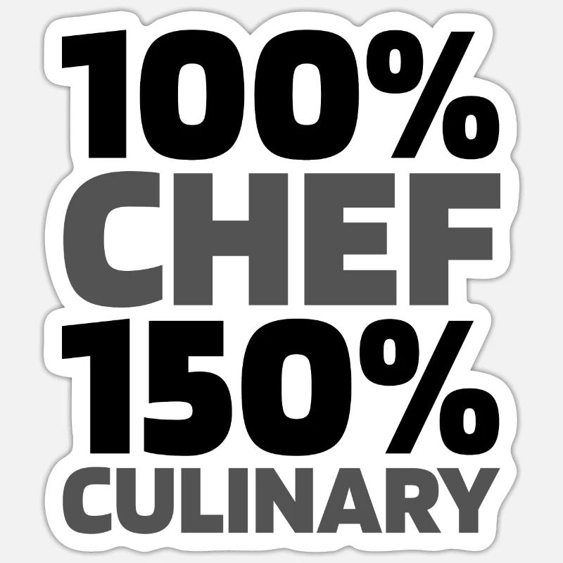 Cuisinier Cuisine - Sticker taille S (10 x 10 cm) - blanc mat