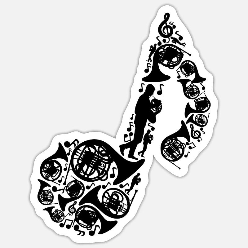 Clairon - Sticker taille S (10 x 10 cm) - blanc mat