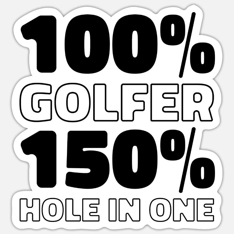 Golf Golfeurs Golfeurs - Sticker taille S (10 x 10 cm) - blanc mat