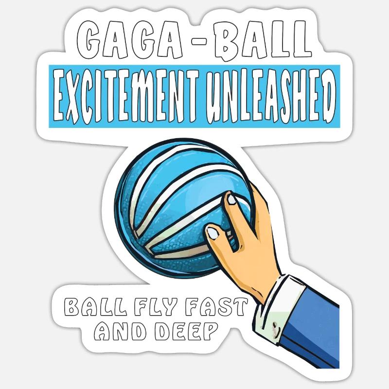 L’EXCITATION DU BAL GAGA DÉCHAÎNÉE - Sticker taille S (10 x 10 cm) - blanc mat
