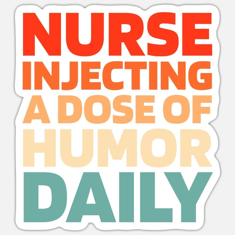 Krankenschwester - Sticker Größe S (10 x 10 cm) - Mattweiß