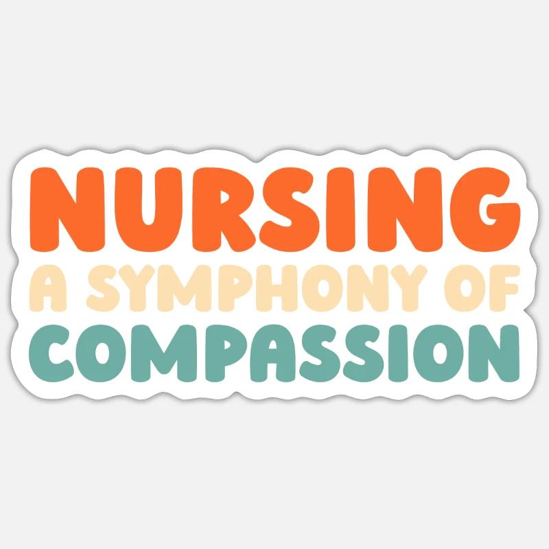 Krankenschwester - Sticker Größe S (10 x 10 cm) - Mattweiß