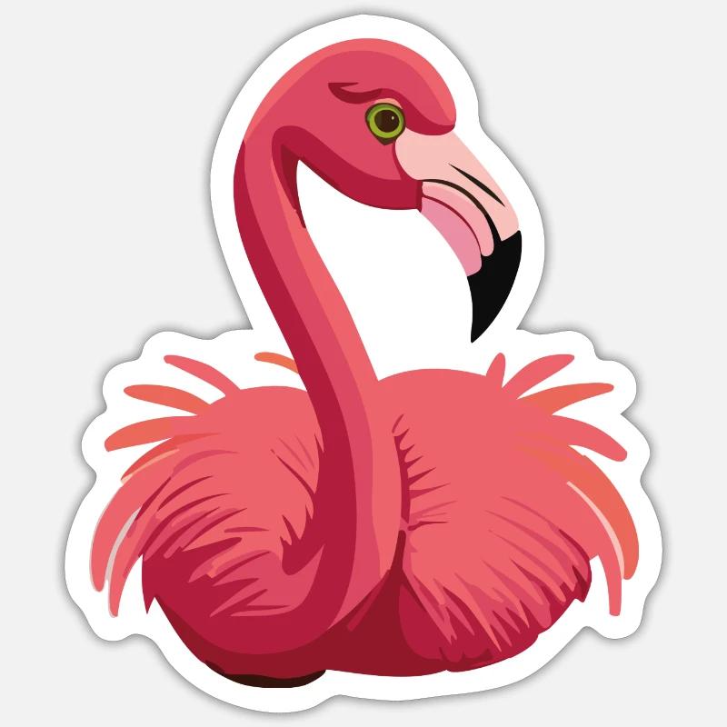 Flamant Sticker taille S (10 x 10 cm)