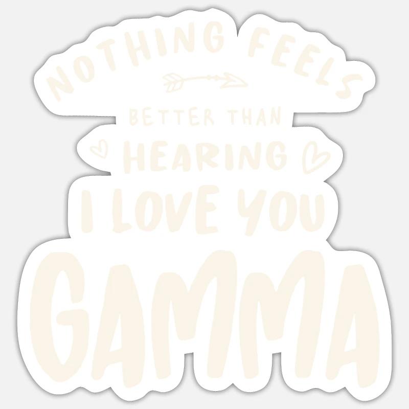 Ich liebe dich Gamma - Muttertag Sticker Größe S (10 x 10 cm)