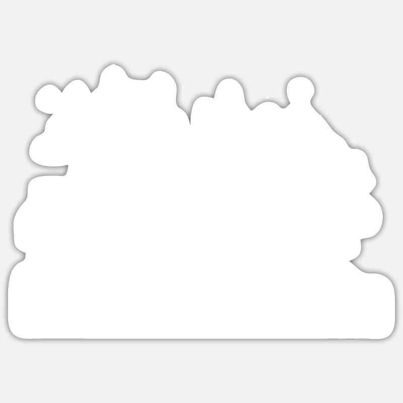 Le bison mange l’animal de l’herbe - Sticker taille S (10 x 10 cm) - blanc mat