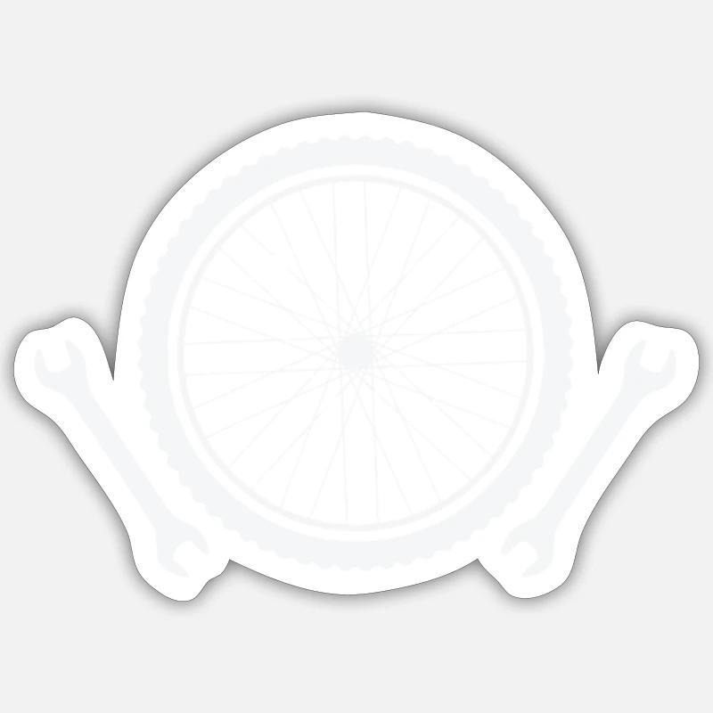 Bicycle mechanic bicycle workshop - Sticker size S (10 x 10 cm) - white matte