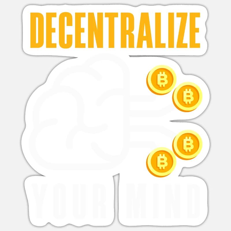 Cryptocurrency AI & Crypto Enthusiast Blockchain - Sticker Größe S (10 x 10 cm) - Mattweiß