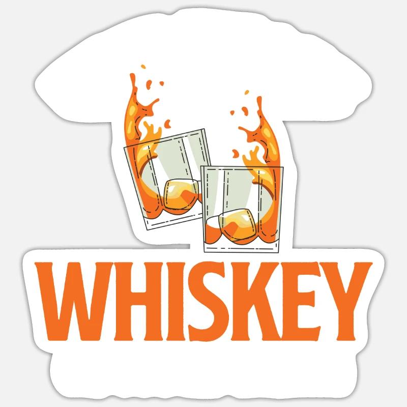 Entweder Du Liebst Whiskey Oder Du Trinkst Sticker Größe S (10 x 10 cm)