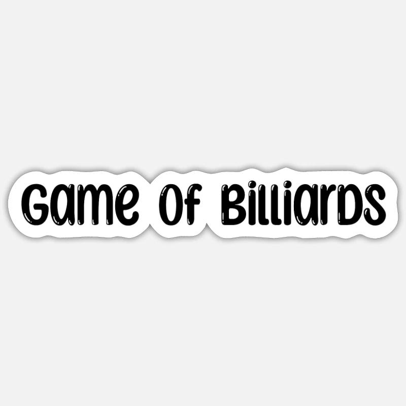 Billard - Jeu de billard - Sticker taille S (10 x 10 cm) - blanc mat