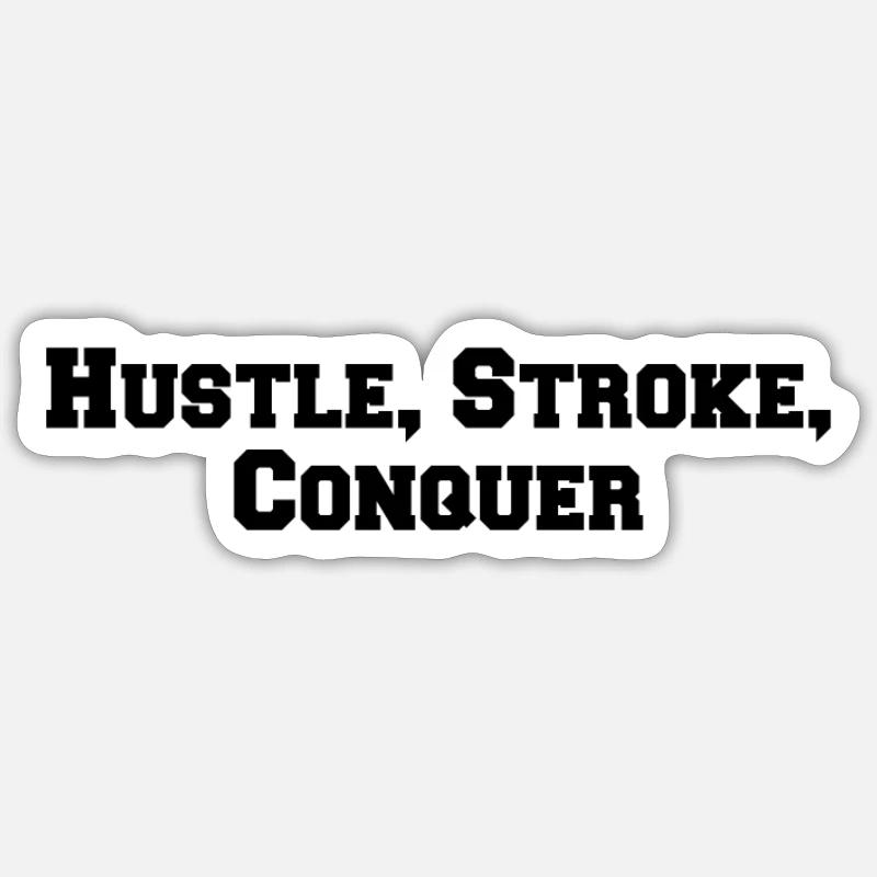 Billard - Hustle, Stroke, Conquer Sticker Größe S (10 x 10 cm)