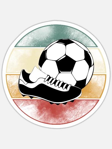 Fußball Fußballer - Sticker Größe S (10 x 10 cm) - Mattweiß