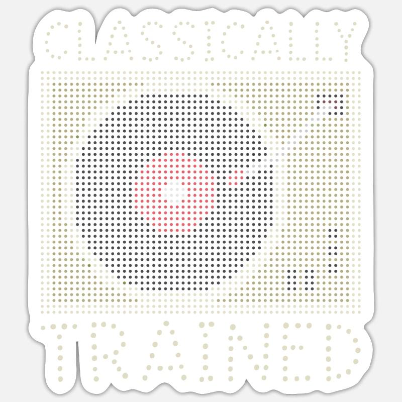Classically Trained Vintage Turntables Sticker size S (10 x 10 cm)