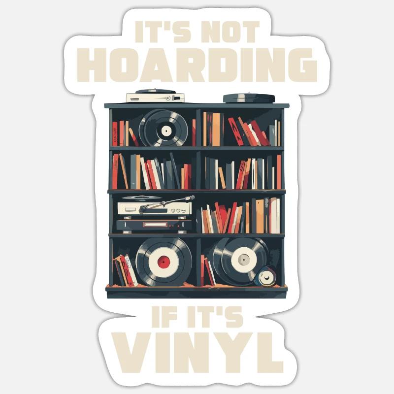 Ce n’est pas de la thésaurisation s’il s’agit d’un vinyle de collection - Sticker taille S (10 x 10 cm) - blanc mat
