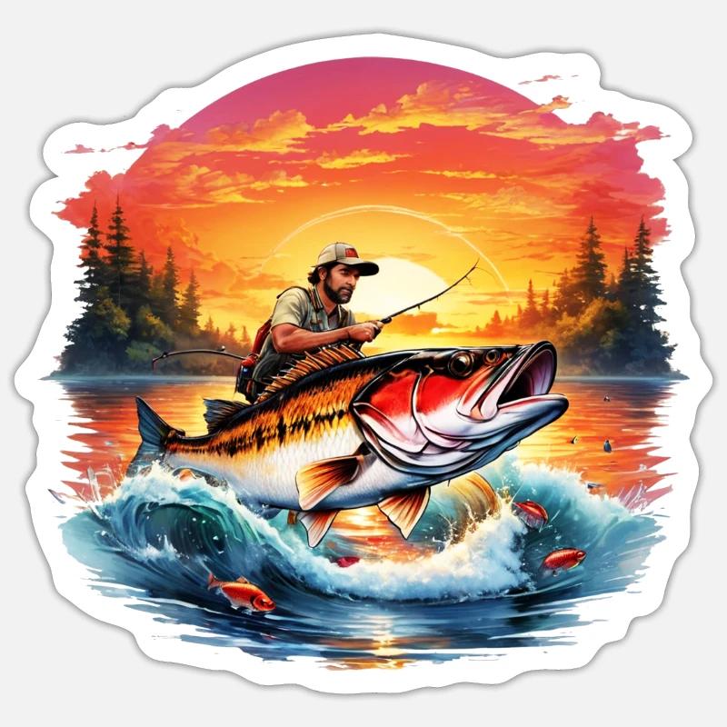 Perch Fish Sticker size S (10 x 10 cm)