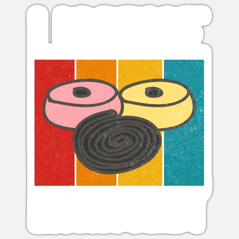 Cadeaux de réglisse - Sticker taille S (10 x 10 cm) - blanc mat