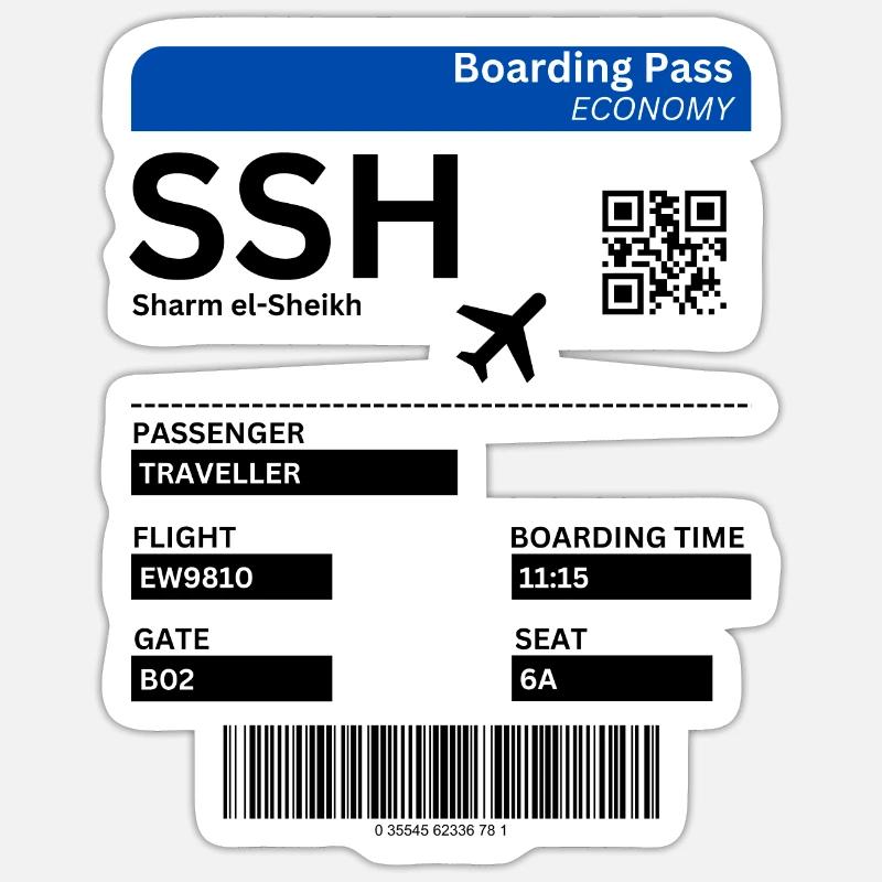 Charm el-Cheikh Égypte Idée de vacances Sticker taille S (10 x 10 cm)