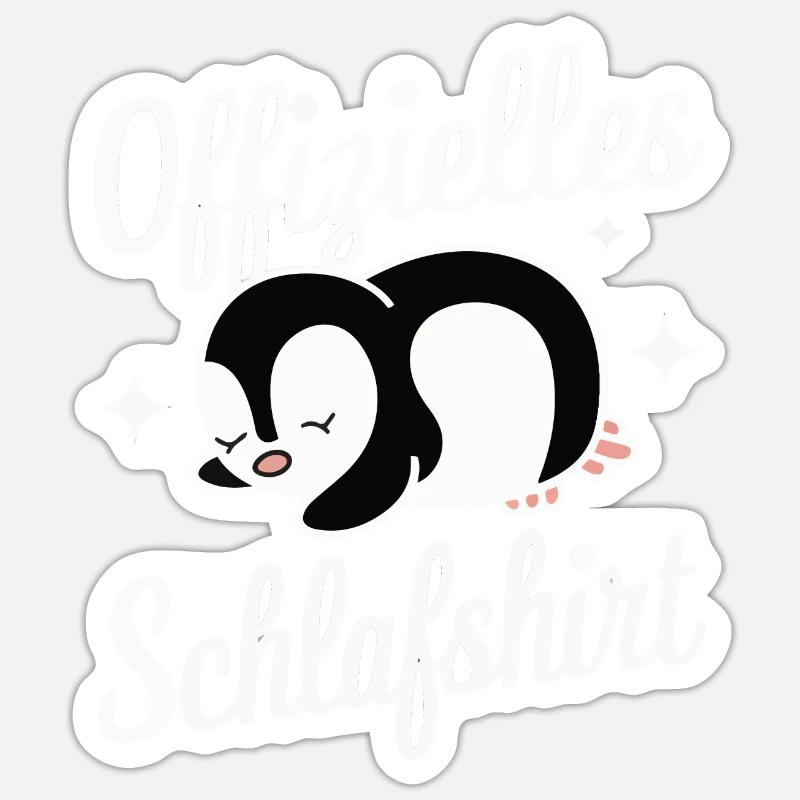 Pingouin, petits pingouins, manchot empereur - Sticker taille S (10 x 10 cm) - blanc mat