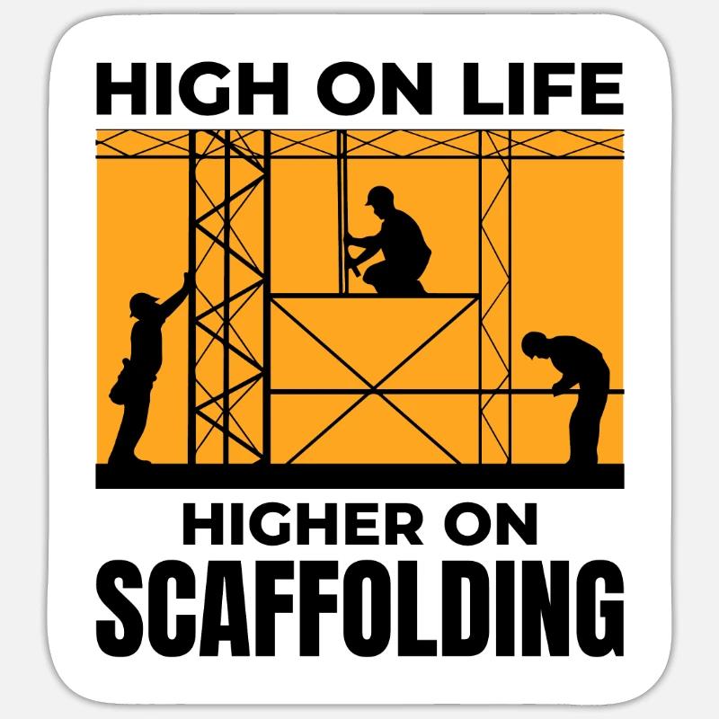 Scaffolder Scaffold Builder Scaffolding Platform Sticker size S (10 x 10 cm)