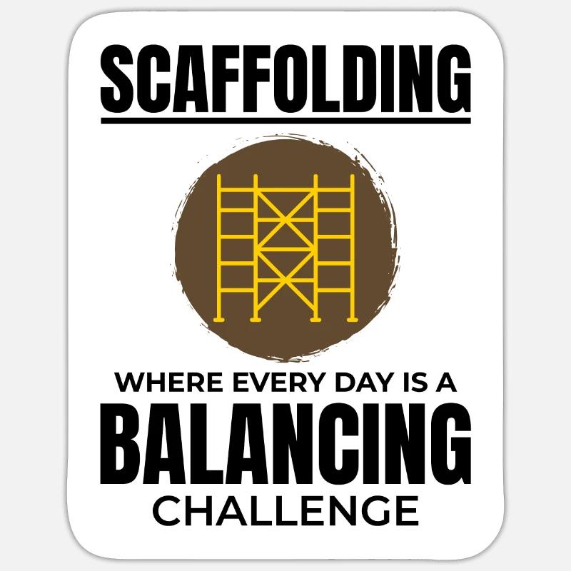 Scaffolder Scaffold Builder Scaffolding Platform - Sticker size S (10 x 10 cm) - white matte