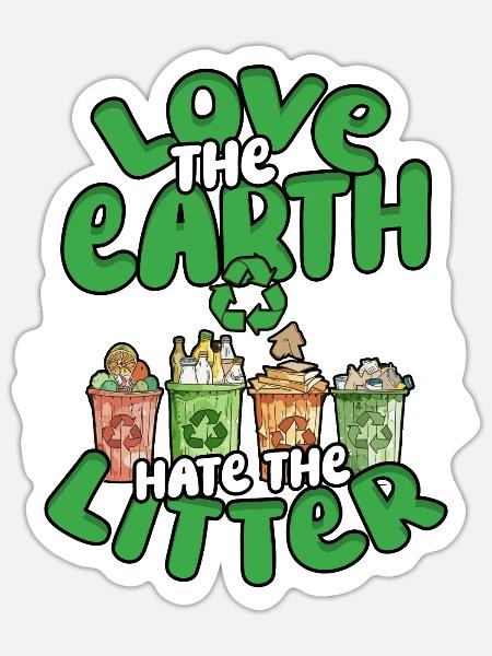 Umweltschutz Umweltschützer Recyceln - Sticker Größe S (10 x 10 cm) - Mattweiß