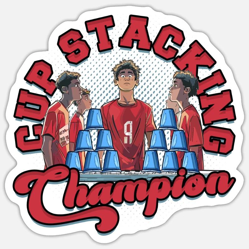 Cup Stacking Champion Sticker Größe S (10 x 10 cm)
