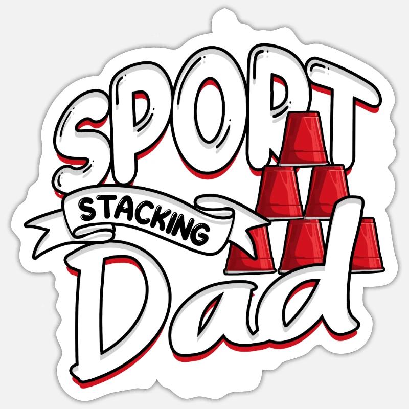 Sport Stacking Dad Speed Stacker Cup Stacking Sticker size S (10 x 10 cm)