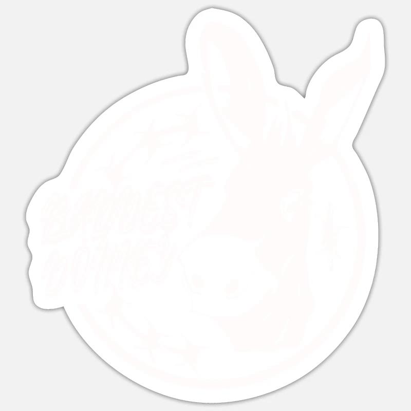 Der schlimmste Esel - Sticker Größe S (10 x 10 cm) - Mattweiß