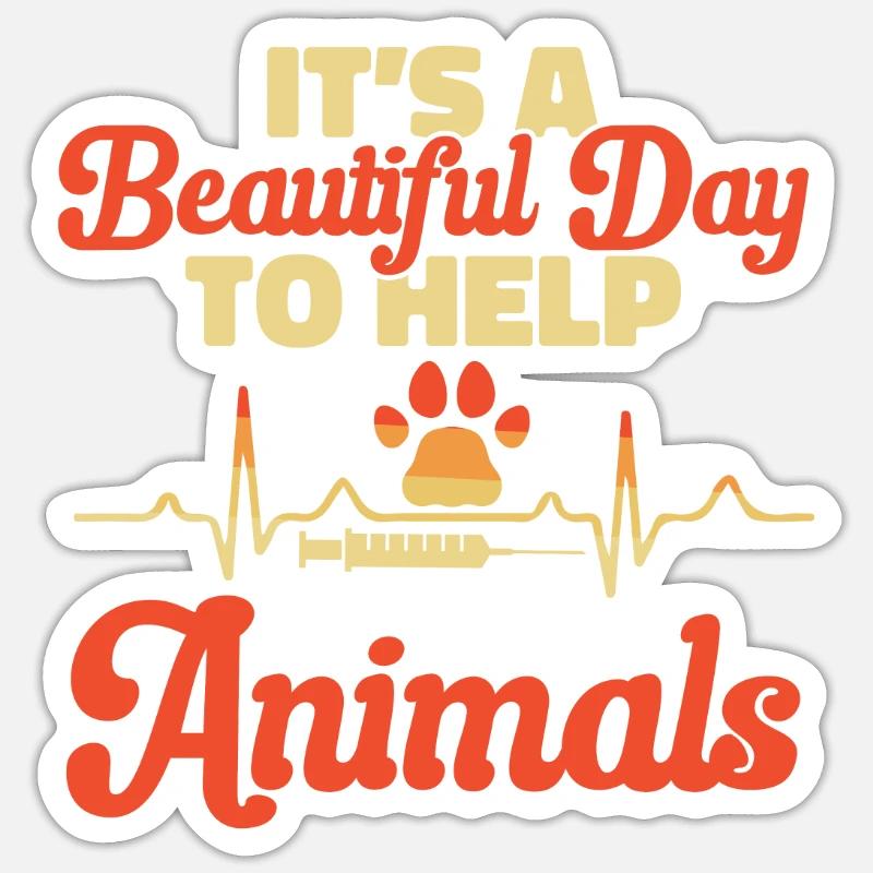 Vet Tech Veterinary Veterinary Technician - Sticker size S (10 x 10 cm) - white matte