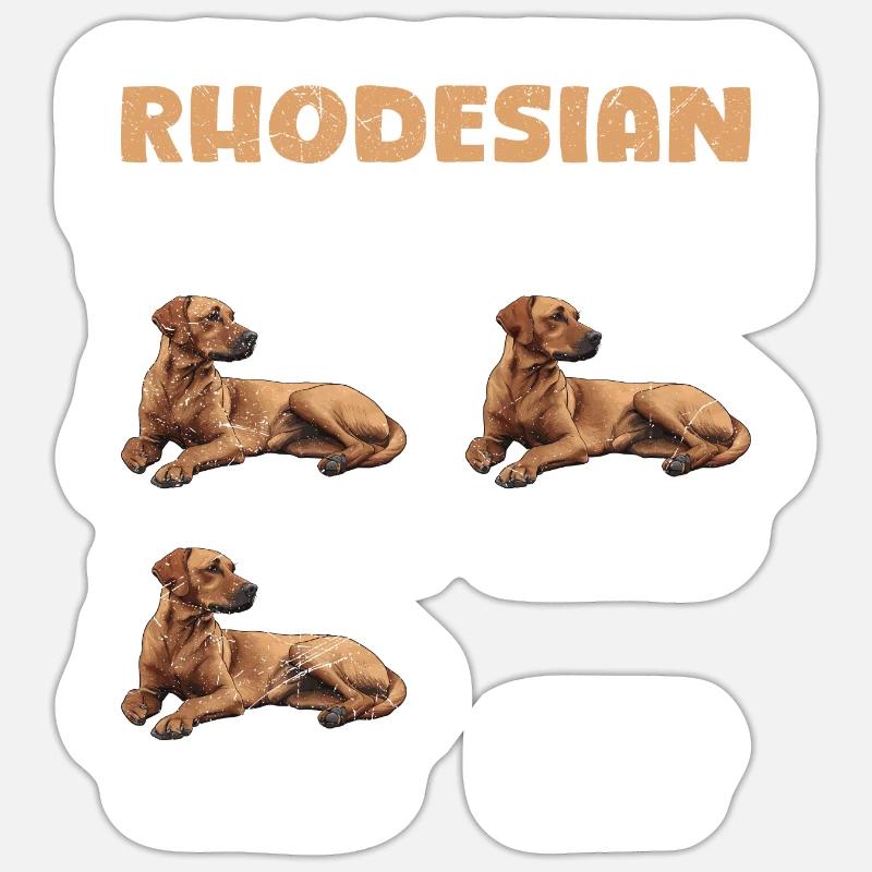 RHODESIAN RIDGEBACK TRAINING Lustiges Ridgeback Sticker Größe S (10 x 10 cm)