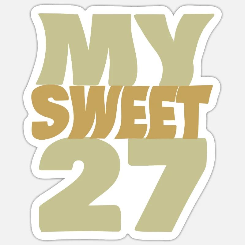 27 - Sticker size S (10 x 10 cm) - white matte