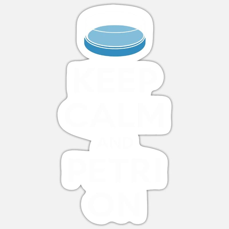 Microbiologist Microbiology Lab Staph Biology - Sticker Größe S (10 x 10 cm) - Mattweiß