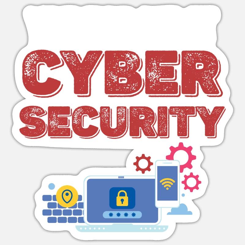 Sie Hatten Mich Bei Cyber Security Malware - Sticker Größe S (10 x 10 cm) - Mattweiß