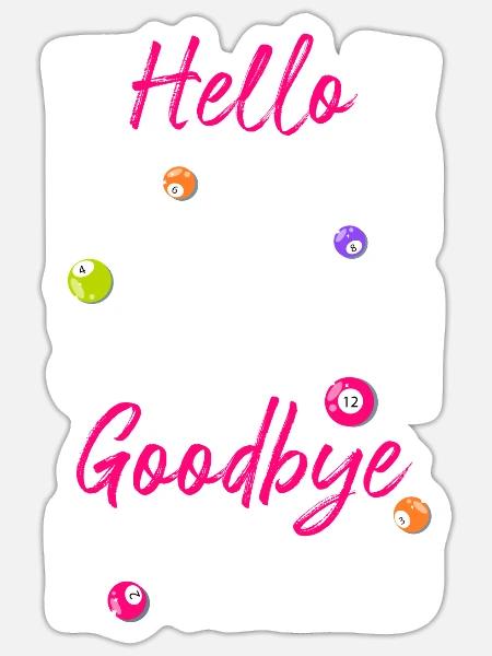 Bingo Player Husband Wife Hello - Sticker Größe S (10 x 10 cm) - Mattweiß