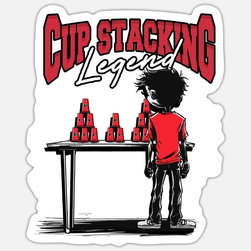 Speed Stacking Legend Cup Stacking Sticker Größe S (10 x 10 cm)