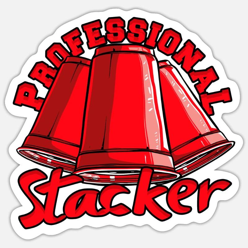 Professional Stacker Stacker Cup Stacking Sticker Größe S (10 x 10 cm)