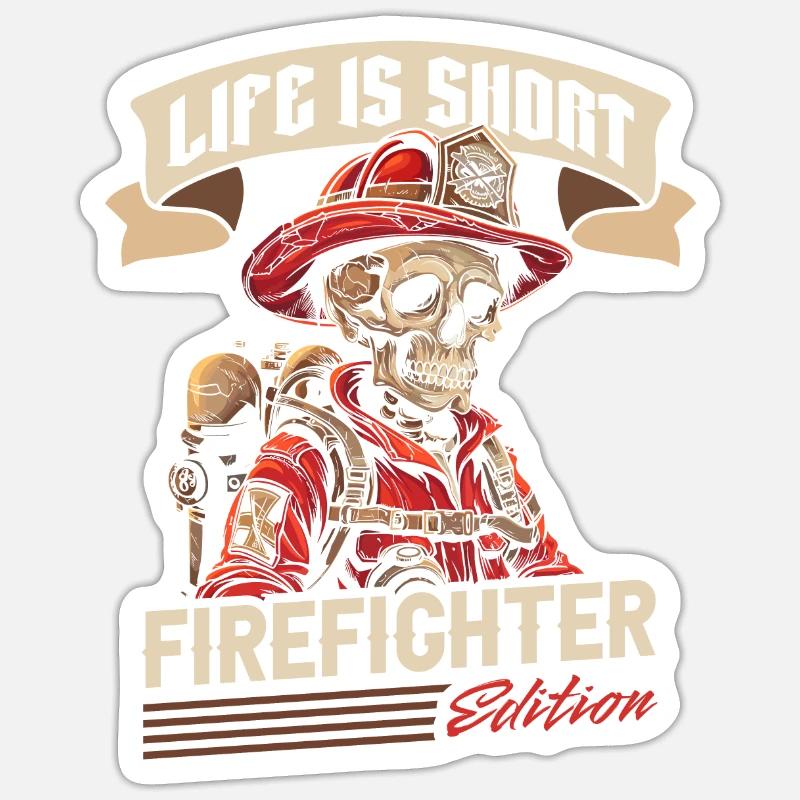 Fireman Sticker size S (10 x 10 cm)
