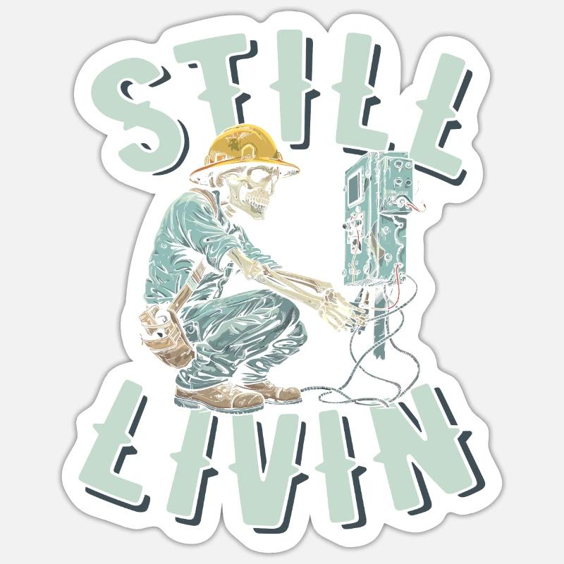 Electrician, Electronics Technician Sticker size S (10 x 10 cm)