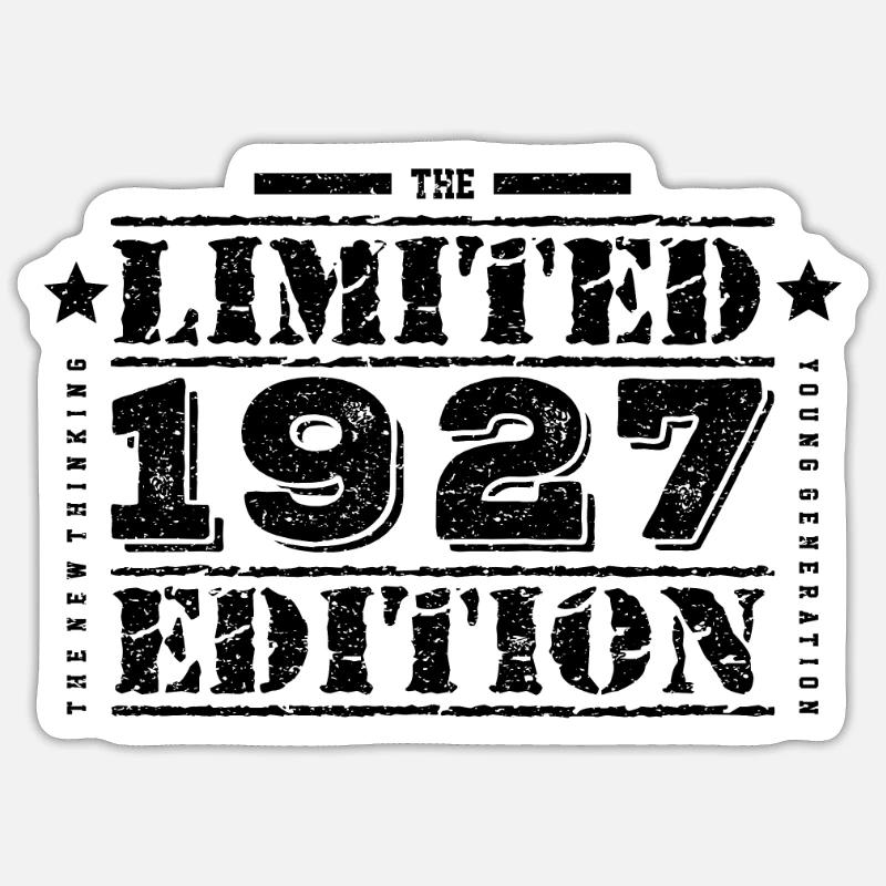 1927 Édition Limitée Anniversaire - Sticker taille S (10 x 10 cm) - blanc mat