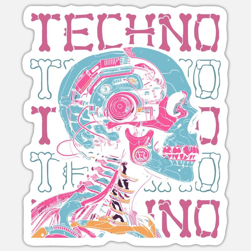 Techno Raver Sticker size S (10 x 10 cm)