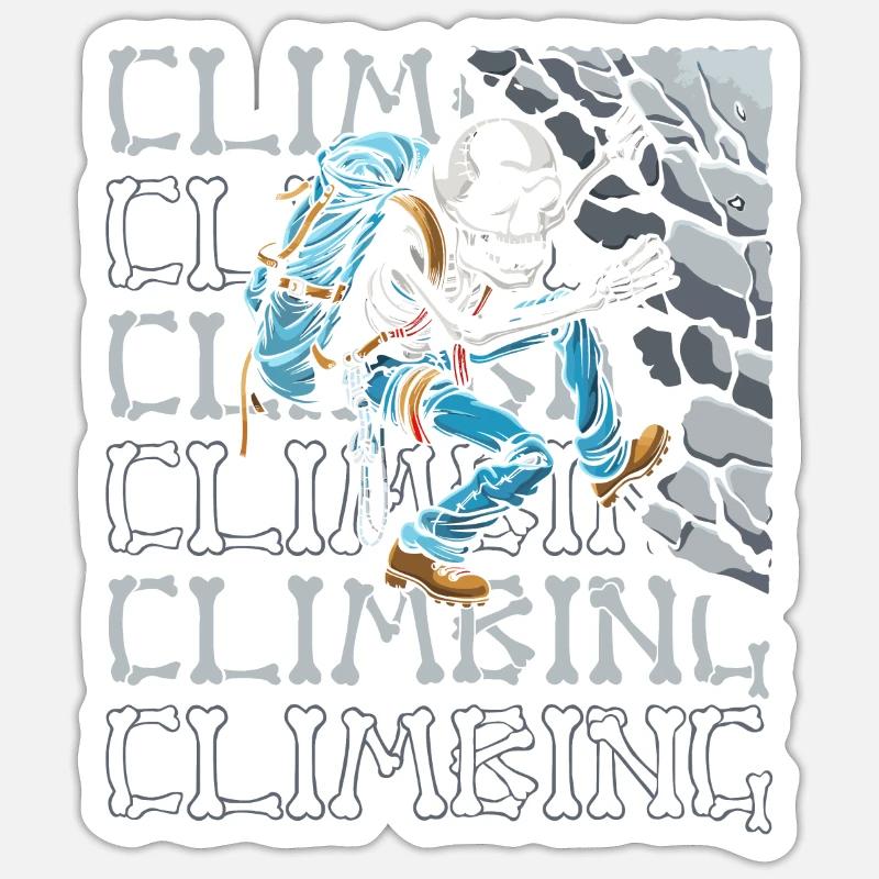 Klettern Kletterer Sticker Größe S (10 x 10 cm)