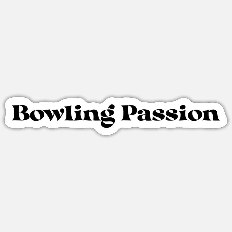 Bowling - Bowling Passion - Sticker taille S (10 x 10 cm) - blanc mat