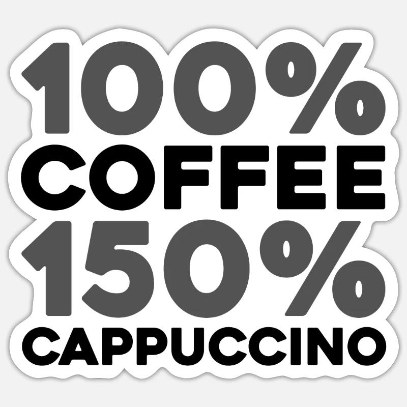 Café Café - Sticker taille S (10 x 10 cm) - blanc mat