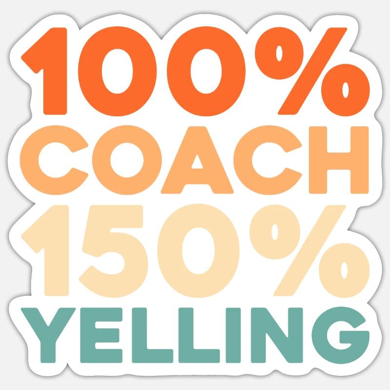 Softball Coach Trainer - Sticker size S (10 x 10 cm) - white matte