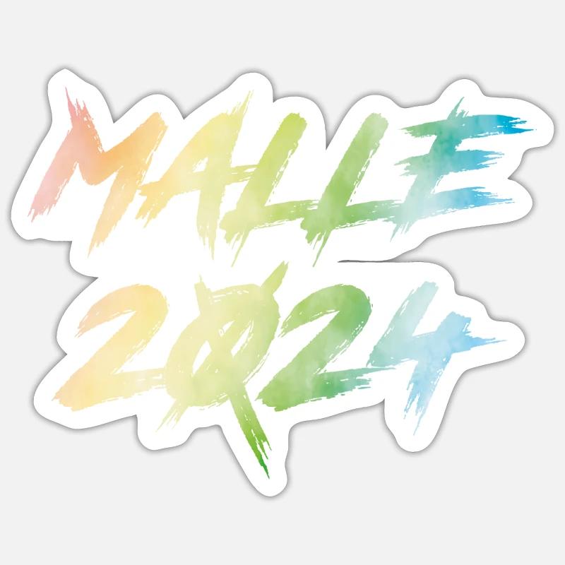 Malle 2024 - Sticker taille S (10 x 10 cm) - blanc mat