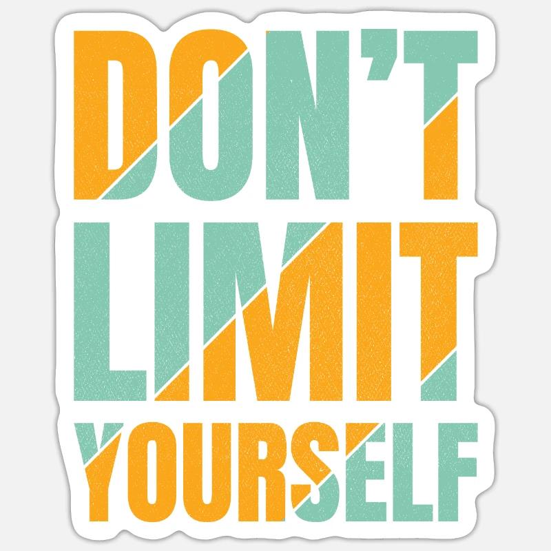 Ne vous limitez pas - Sticker taille S (10 x 10 cm) - blanc mat