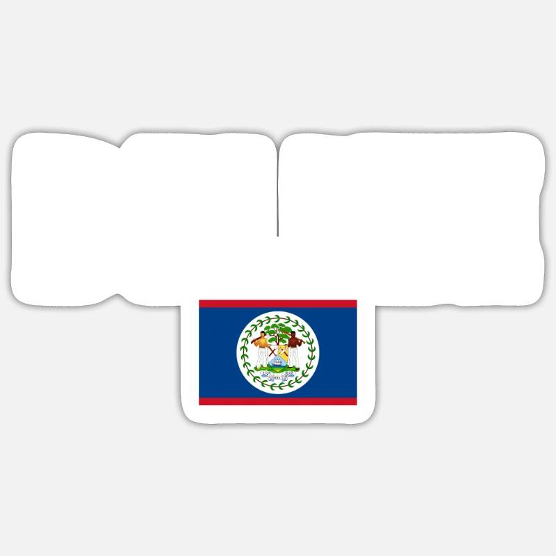 Belize Belizean Flag Belizean - Sticker size S (10 x 10 cm) - white matte