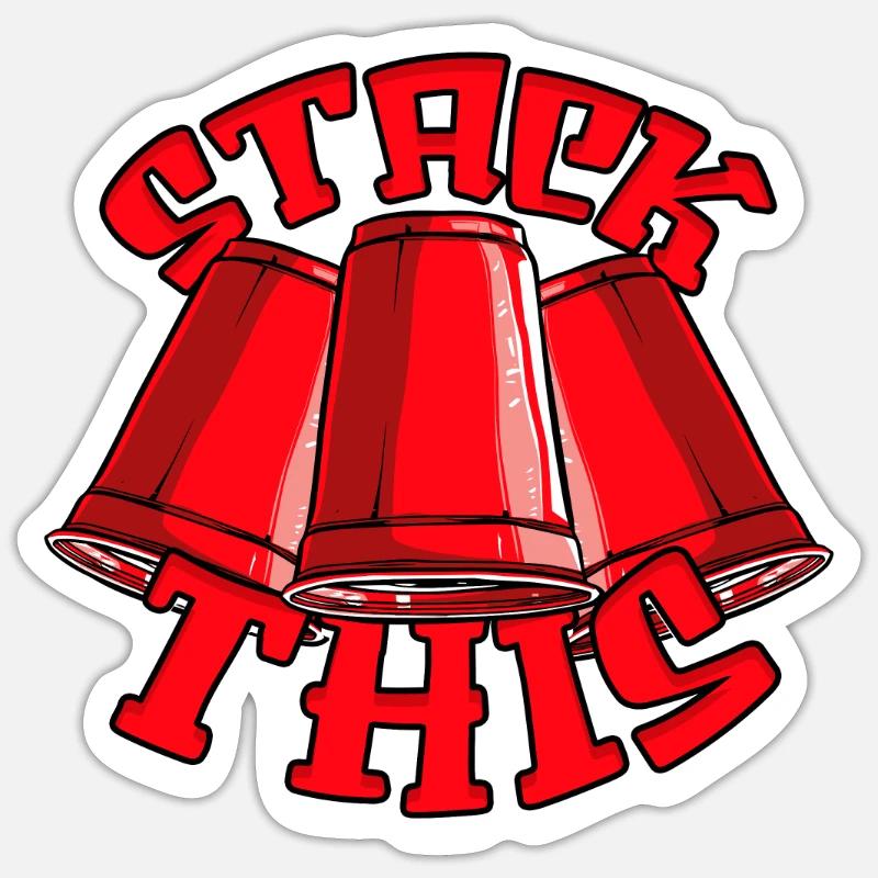 Sport Stacking Stack This Cup Stacking Sticker size S (10 x 10 cm)