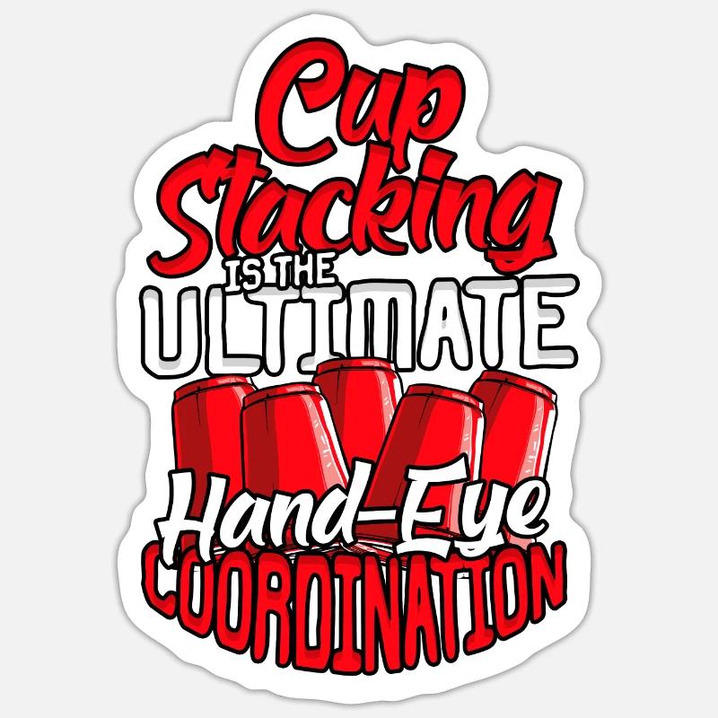 Sport Stacking Speed Stacker Cup Stacking Sticker size S (10 x 10 cm)