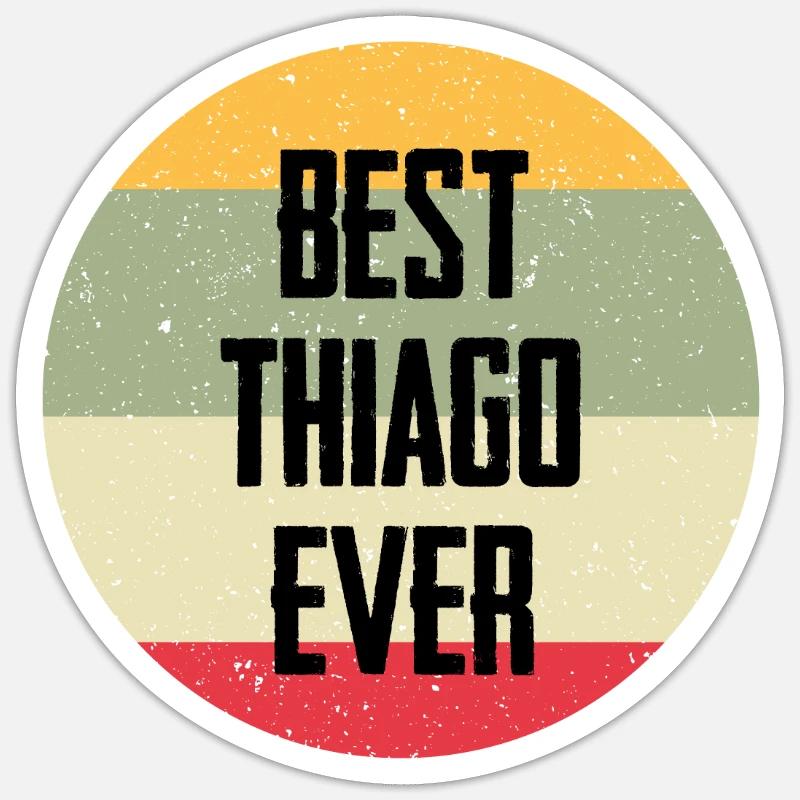 Best Thiago Ever - Sticker size S (10 x 10 cm) - white matte