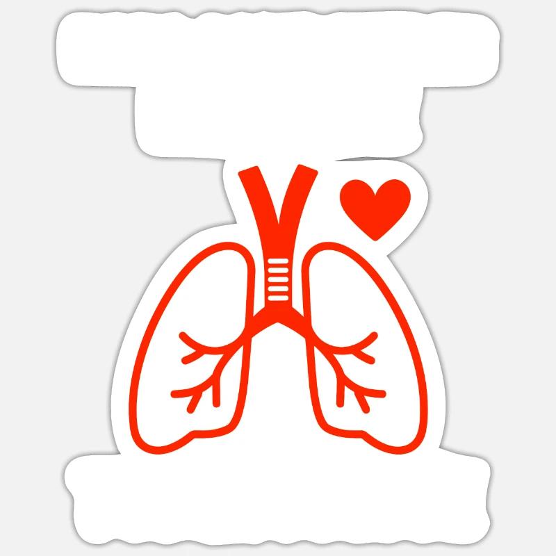Sensibilisation à la tuberculose - Sticker taille S (10 x 10 cm) - blanc mat